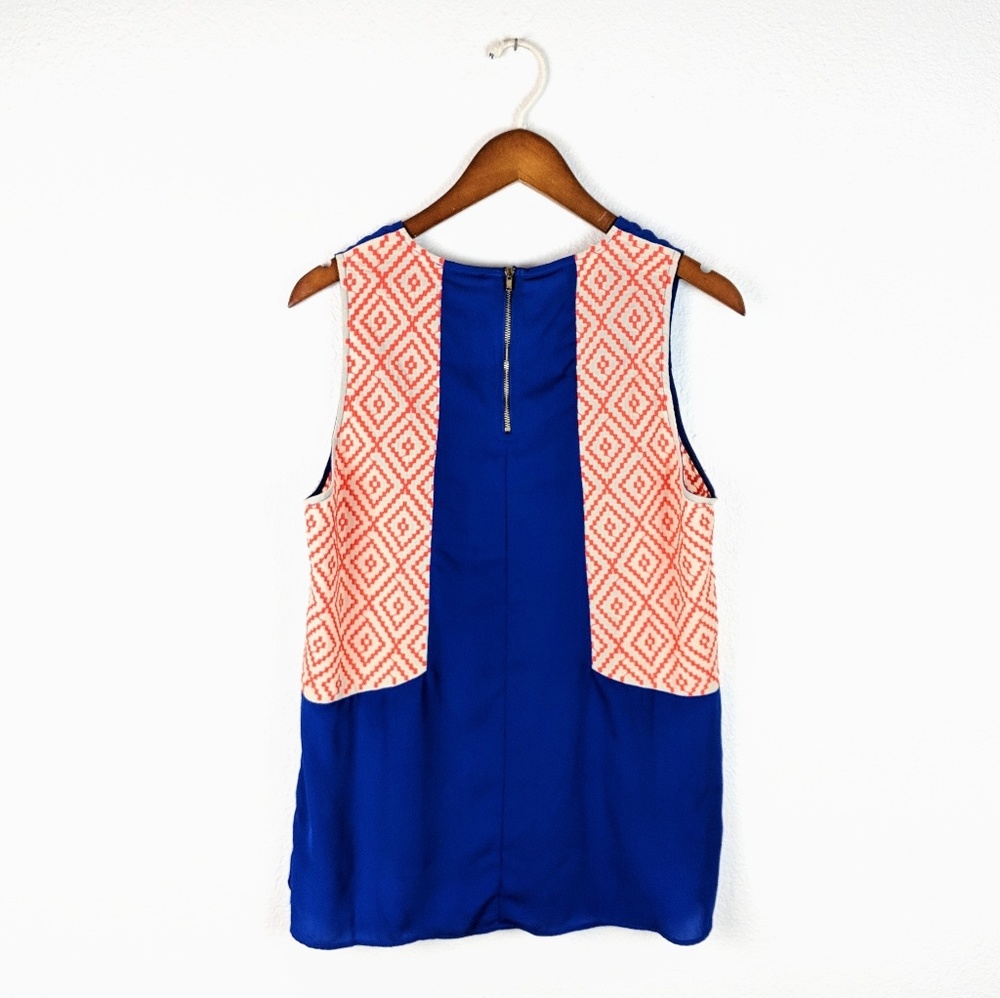 THML royal blue tank top with orange embroidery M - Picture 4 of 8